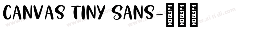 Canvas Tiny Sans字体转换